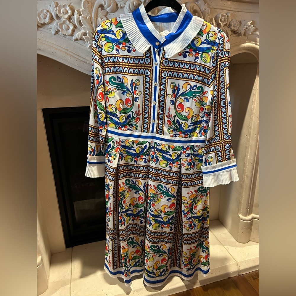Sicilian motif dress